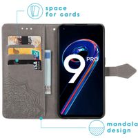 imoshion Etui de téléphone portefeuille Mandala Realme 9 Pro - Gris