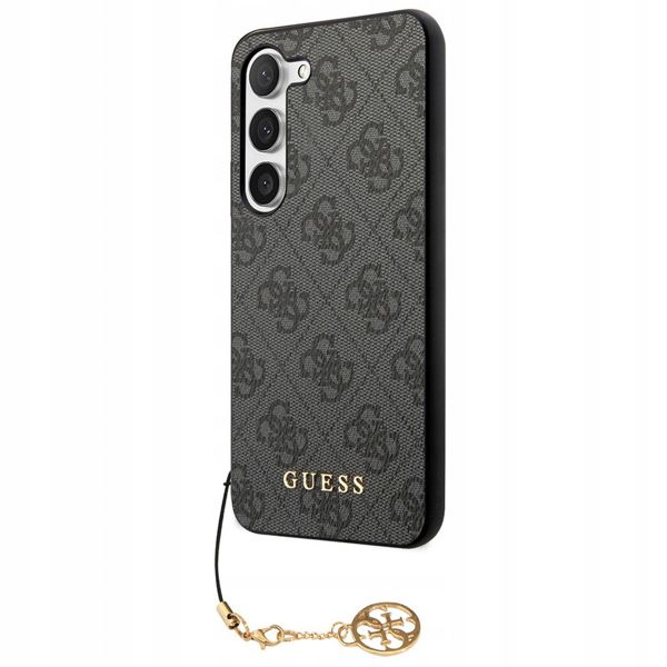 Guess Coque arrière 4G Classic Logo Charm Samsung Galaxy S24 Plus - Noir