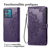 imoshion Etui de téléphone portefeuille Mandala Motorola Edge 40 Neo - Violet