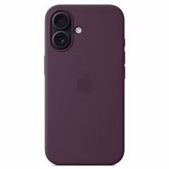 Apple Coque en silicone MagSafe Apple iPhone 16 - Plum