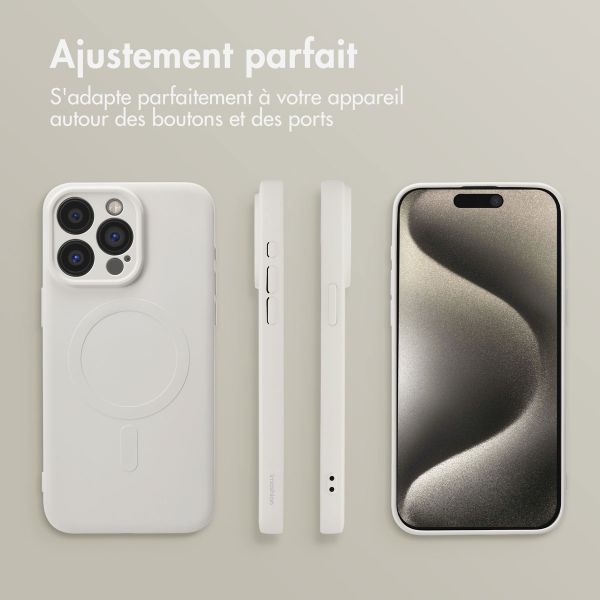 imoshion Coque Couleur avec MagSafe Apple iPhone 15 Pro Max - Beige