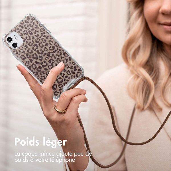 imoshion Coque Design avec cordon Apple iPhone 11 - Leopard Mood