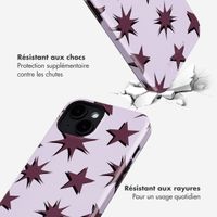 Selencia Coque arrière Vivid avec MagSafe Apple iPhone 14 - Stars Plum Lilac