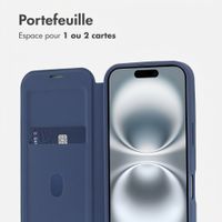 imoshion Bookcase transparente avec MagSafe Apple iPhone 16 - Bleu
