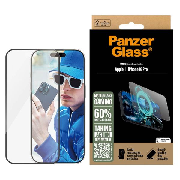 PanzerGlass Protector d'écran Gaming Ultra Wide Fit avec applicateur Apple iPhone 16 Pro