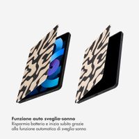 Selencia Coque tablette Vivid Apple iPad Air 11 pouces (2026) M4 / (2025) M3 / (2024) M2 / Air 5 (2022) / Air 4 (2020) - Art Wave Black