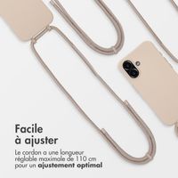 imoshion Coque arrière Color avec cordon amovible et MagSafe Apple iPhone 16 - Nude