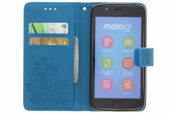 Etui de téléphone Fleurs de Trèfle Motorola Moto G5