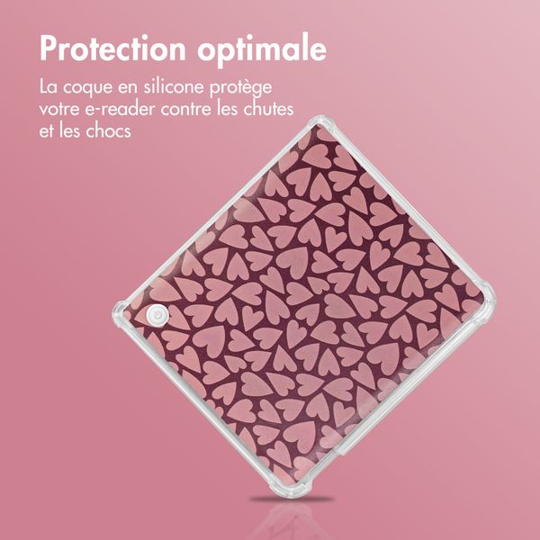 imoshion Coque Design Clear Kobo Libra Colour - Hearty Blush