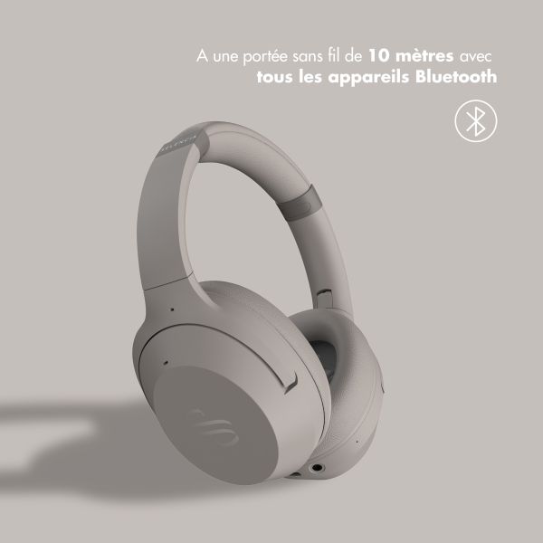 Selencia Casque sans fil Urban Play - Réduction active du bruit (ANC) - Avec étui de rangement - Cosy Grey