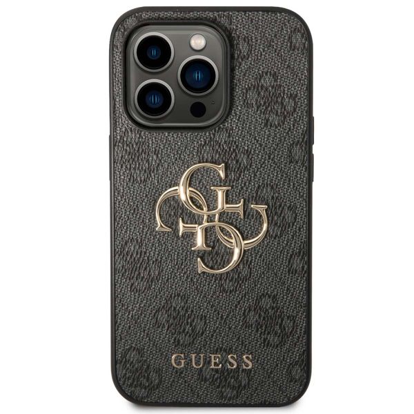 Guess Coque 4G Metal Logo Backcover iPhone 14 Pro - Gris