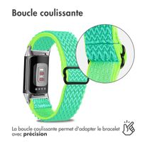 imoshion Bracelet élastique en nylon le Fitbit Charge 5 / Charge 6 - Vert / Jaune