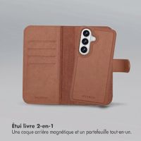 Selencia Étui portefeuille amovible Olyn avec MagSafe Samsung Galaxy S26 - Marron