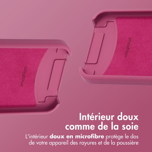 imoshion Coque arrière Color avec cordon amovible et MagSafe Apple iPhone 12 (Pro) - Raspberry