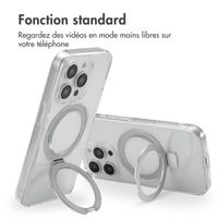 Accezz Coque Ring Stand avec MagSafe Apple iPhone 15 Pro - Transparent