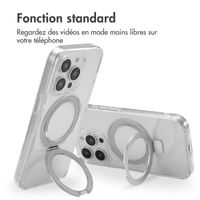 Accezz Coque Ring Stand avec MagSafe iPhone 15 Pro - Transparent