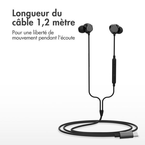 imoshion ﻿Ecouteurs Intra-auriculaires - Ecouteurs filaires - Avec connexion USB-C - Noir