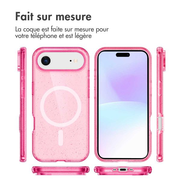 imoshion Coque Pailletée avec MagSafe Apple iPhone Air - Rose