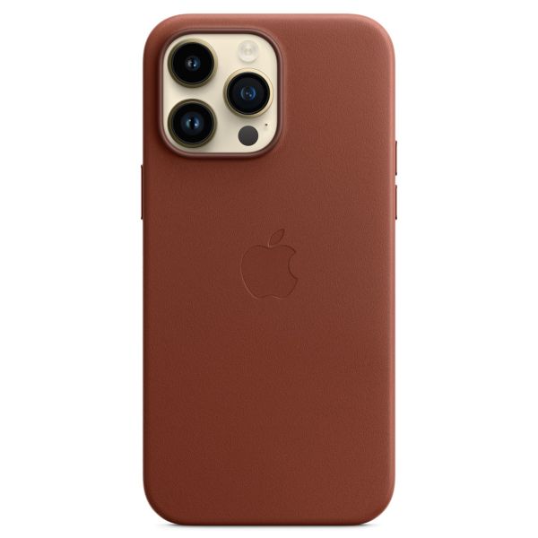 Apple Coque Leather MagSafe Apple iPhone 14 Pro Max - Umber