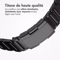 Accezz Bracelet en acier Titane mat Samsung Galaxy Watch Ultra (2024/2025) - Noir