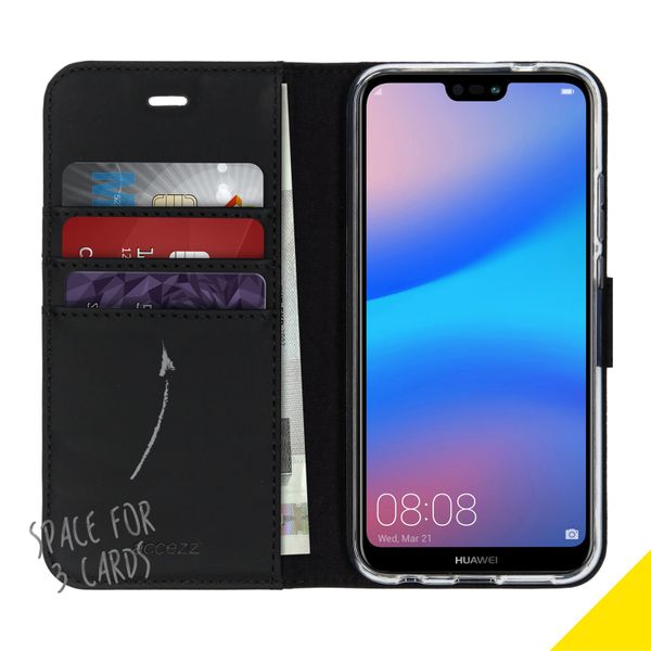 Accezz Étui de télephone Wallet Huawei P20 Lite - Noir