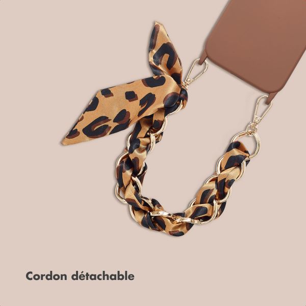 Selencia Bracelet de luxe avec écharpe - Marron