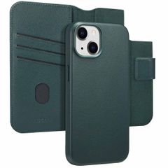 Accezz Étui de télephone portefeuille en cuir 2-en-1 avec MagSafe Apple iPhone 14 - Cedar Green