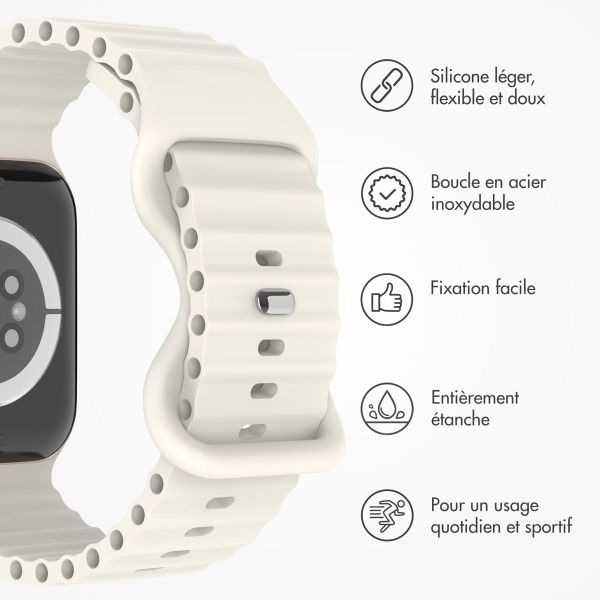 imoshion Bracelet Athletic en silicone Apple Watch Series 1 t/m 11 / SE / Ultra (44/45/46/49 mm) - Starlight