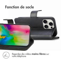 imoshion Étui de téléphone portefeuille Luxe iPhone 16 Pro Max - Noir