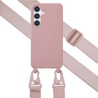 Selencia Coque silicone avec cordon amovible Samsung Galaxy S25 Plus - Sand Pink