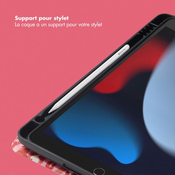 Selencia Coque tablette Vivid Apple iPad 9 (2021) 10.2 pouces / iPad 8 (2020) 10.2 pouces / iPad 7 (2019) 10.2 pouces - Wild Spots Lipstick