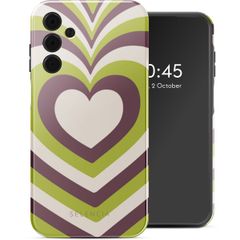 Selencia Coque arrière Vivid Samsung Galaxy A15 (5G) - Double Hearts Plum Fern