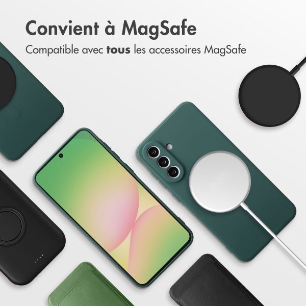 imoshion Coque Couleur avec MagSafe Samsung Galaxy A56 - Vert foncé