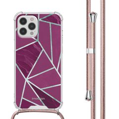 imoshion Coque Design avec cordon Apple iPhone 12 Pro Max - Bordeaux Graphic