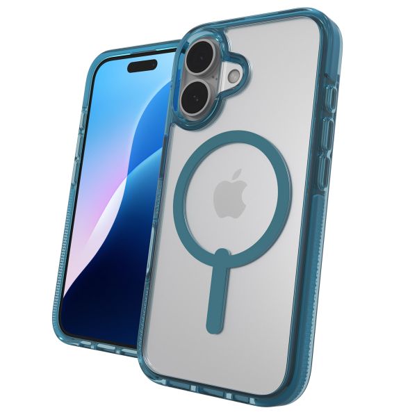 ZAGG Coque Santa Cruz Snap avec MagSafe Apple iPhone 16 - Clear / Blue