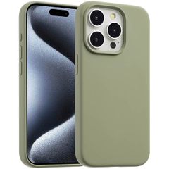 Accezz Coque Liquid Silicone avec MagSafe Apple iPhone 15 Pro - Cooper Green