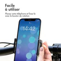 imoshion Support de téléphone pour vélo et moto - Mini - Aluminium - Léger - Ajustable - Noir