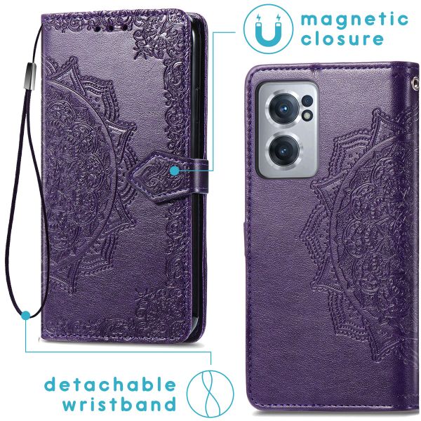 imoshion Etui de téléphone portefeuille Mandala OnePlus Nord CE 2 5G - Violet