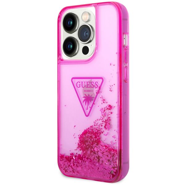 Guess Coque Liquid Glitter iPhone 14 Pro Max - Fuchsia