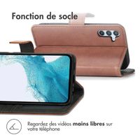 imoshion Etui de téléphone portefeuille Luxe Samsung Galaxy A34 (5G) - Brun