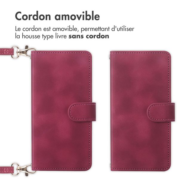 imoshion Etui de télephone portefeuille avec cordon Apple iPhone SE (2022 / 2020) / 8 / 7 - Rouge
