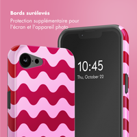 Selencia Coque arrière Vivid avec MagSafe Apple iPhone 16e - Wave Vibes Lipstick