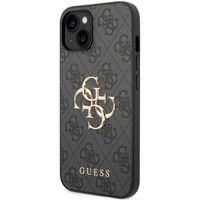 Guess Coque 4G Metal Logo Backcover Apple iPhone 15 - Gris