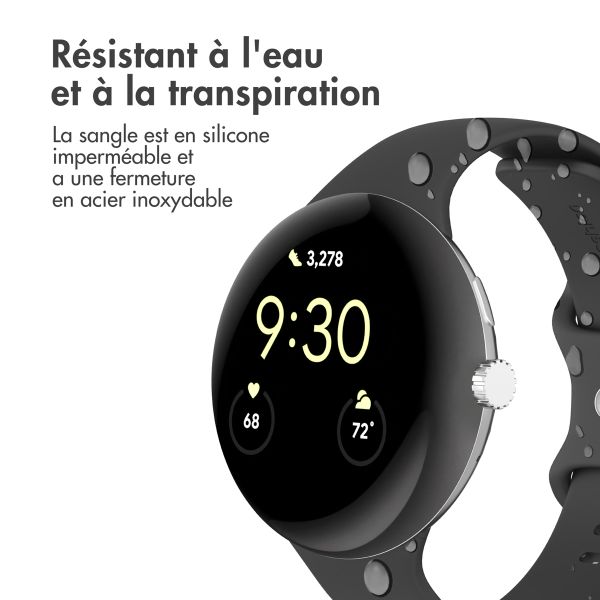 imoshion Bracelet en silicone Google Pixel Watch 3 - 45 mm - Taille L - Noir