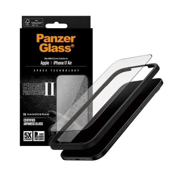 PanzerGlass Protecteur d'écran en céramique avec applicateur Apple iPhone Air