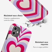 Selencia Coque arrière Vivid Apple iPhone 11 - Double Hearts Rubine Red Lilac