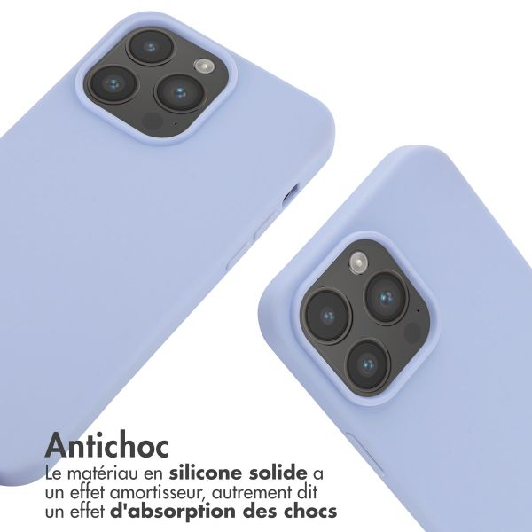 imoshion Coque en silicone avec cordon iPhone 14 Pro Max - Violet