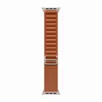 Apple Bracelet Alpine Loop Apple Watch Series 1 - 11 / SE / Ultra (44/45/46/49 mm) - Taille S - Terracotta / Natural Titanium