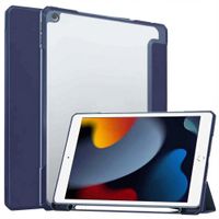 imoshion Coque tablette rigide Trifold Apple iPad 9 (2021) 10.2 pouces / iPad 8 (2020) 10.2 pouces / iPad 7 (2019) 10.2 pouces - Bleu foncé