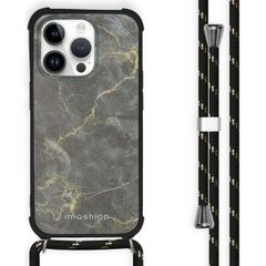 imoshion Coque Design avec cordon Apple iPhone 14 Pro - Black Marble
